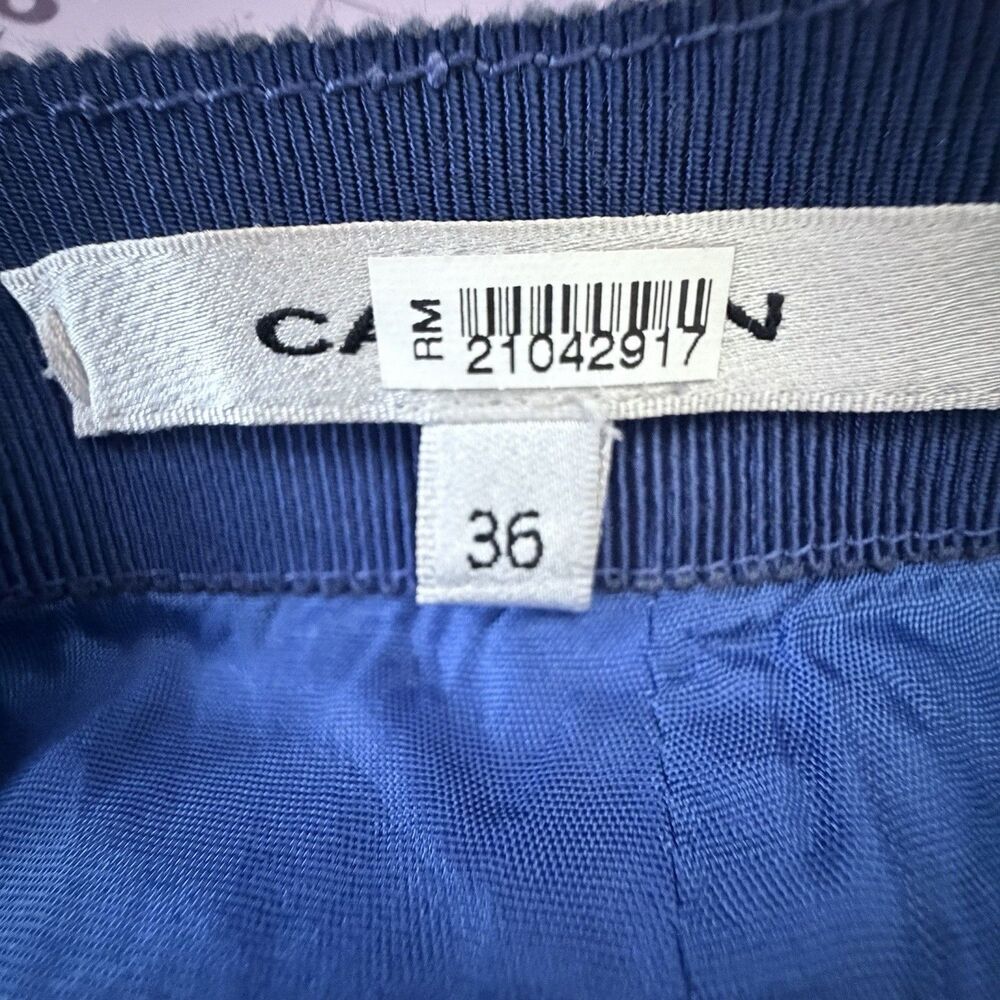 carven cobalt blue bubble skirt silk blend knee length eu 36 us 2 runway luxury - Picture 6 of 7